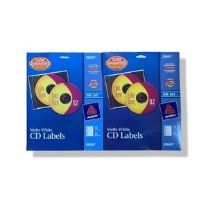 Avery Ink Jet Matte White CD Labels (28669) -2 Packs